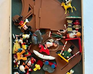 Vintage Miniature Wood Christmas Display