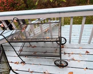 Wrought Iron Bar Cart