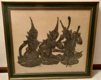 Vintage Framed Siam Artwork