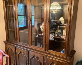 Vintage Wood China Cabinet