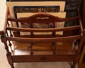 Vintage Wood Record Rack