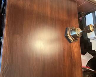 Wood Desk, Desk Chair With Lamp