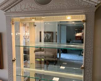 Wood Display Cabinet With Lights