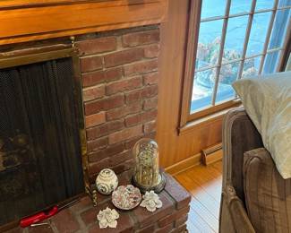 Stools, Clock, Porcelain Figurines, Teapots And Other Items