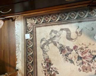  017 Rug In Beige, Blue, Rose, Brown