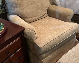 Club chair and ottoman
