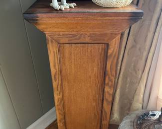 One of two oak columns