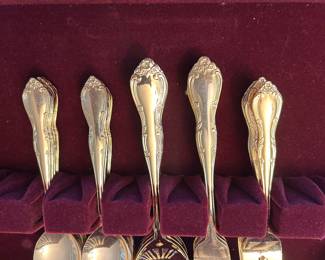 Gold tone flatware