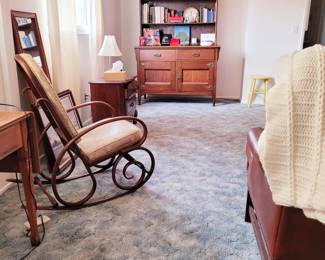 Wood mission style farmhouse display cabinet $65