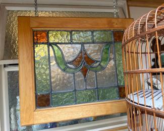 Art Deco Style Stained Glass Panel