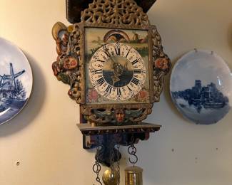 Friesian Mermaid Dutch Wall Chime Clock