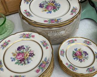 Castleton Rose 12 Dinner Plates, 10 Salad Plates, 6 Bread & Butter Plates