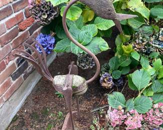 Heron Metal Outdoor Sculpture