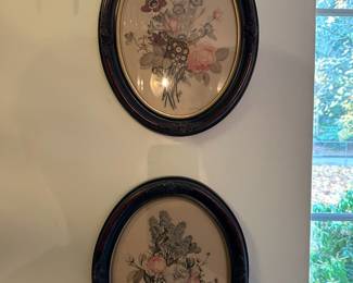 Pair of Victorian Floral Art Prints