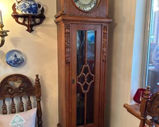 Oak Case Grandfather Clock