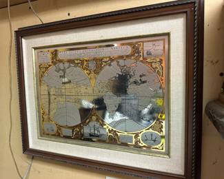 Franklin Mint 1984 Royal Geographic Society Sir Francis Drake Old World Map