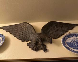Black Aluminum American Eagle Wall Mounted Decor