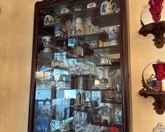 Japanese Style Wall Mount Curio Cabinet