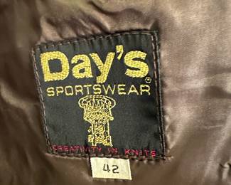 Circa 1970's Day's Sportswear Brown Blazer with Matching Slacks - Size 42