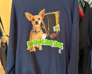 1998 Taco Bell Dog "Here Lizard Lizard" Graphic Crewneck Sweater
