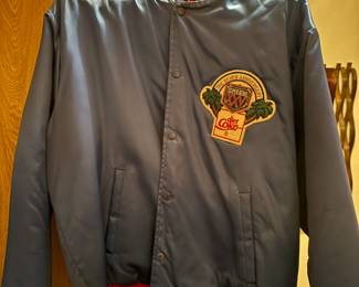 NFL Super Bowl XXV Silver Anniversary Diet Coke Bomber Jacket