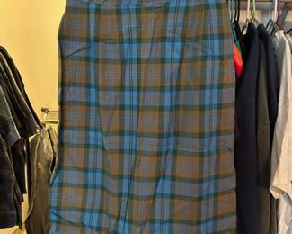 Blue/Brown Plaid Skirt