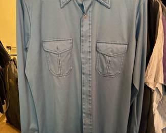 Circa 1970's Montgomery Ward Grey Long Sleeve Button Up Shirt