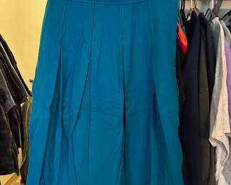 Steven's Doeskin Flannel Blue Pleated Skirt
