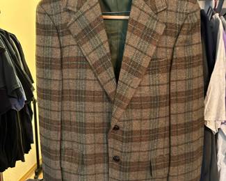 Clubman Brown Plaid Wool Tweed Blazer