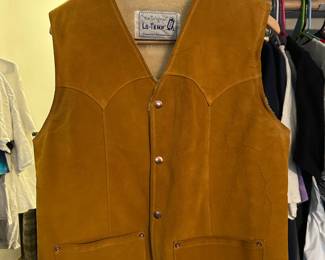 Circa 1960's "the Original" Lo-Temp Sherpa Lined Brown Suede Vest