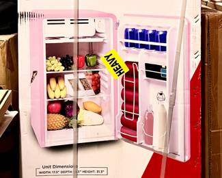 NEW Mini Fridge / Pink Compact Refrigerator