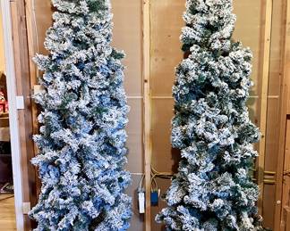 Tall Flocked Christmas Trees
