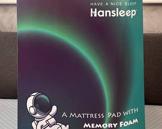 New in Box Hansleep Mattress Pad with Memory Foam