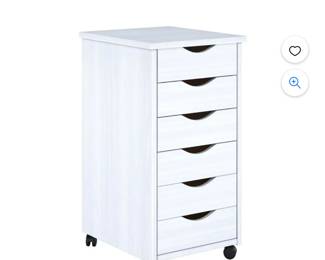 New in Box Wooden Rolling Organizer Cart