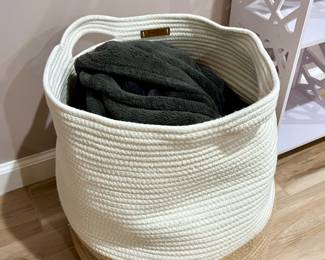 White Basket and Blanket