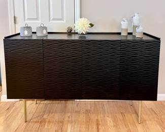 Black and Gold Bar Cabinet