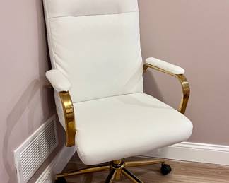 Gold and White Office Chair / Desk Chair