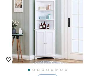 NEW in Box White Corner Cabinet / Bookshelves