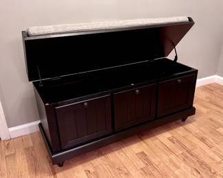Black Storage Bench
