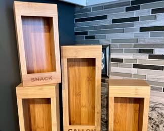 Cute wooden sandwich bag holders