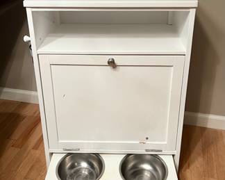 White Cabinet / Dog Feeding Station