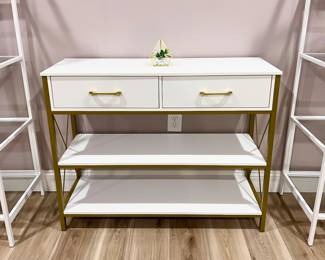 Gold and White Console Table / Accent Table
