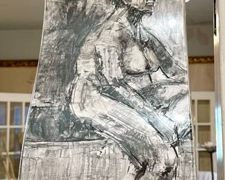 Original "Nude" - Front & Back - Acrylic Frame - Signed Bogart (Brenda) 