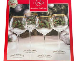 NEW Lenox Holiday Balloon Glasses