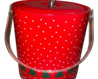 Vintage Christmas Ice Bucket 