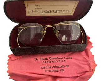 Vintage Bifocal Glasses In Case 