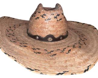 Western Hand Woven Mexican Straw Hat