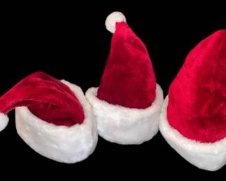 Three Decor Santa Hats