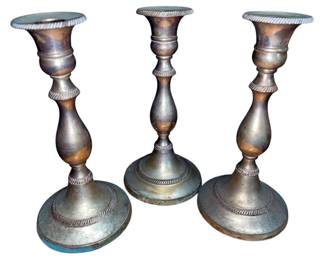 Vintage Pewter Candlesticks