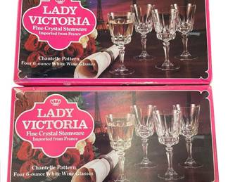 Lady Victoria Chantelle White Wine Glasses